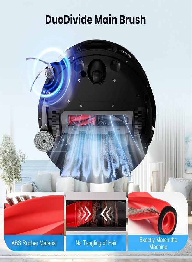 AnDongo 29 Pack Accessories Kit for Roborock Saros 10 Robot Vacuum, 1 Pairs Mainbrush 6 Side Brush 4 Filter 6 Dust Bags 4 Long Mop 4 Small Round Mop 1 Base Station Brush 1 Cleaning Brush 1 Screwdriver - Image 3